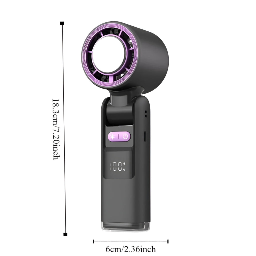 Portable Handheld Cooling Fan With Digital Display