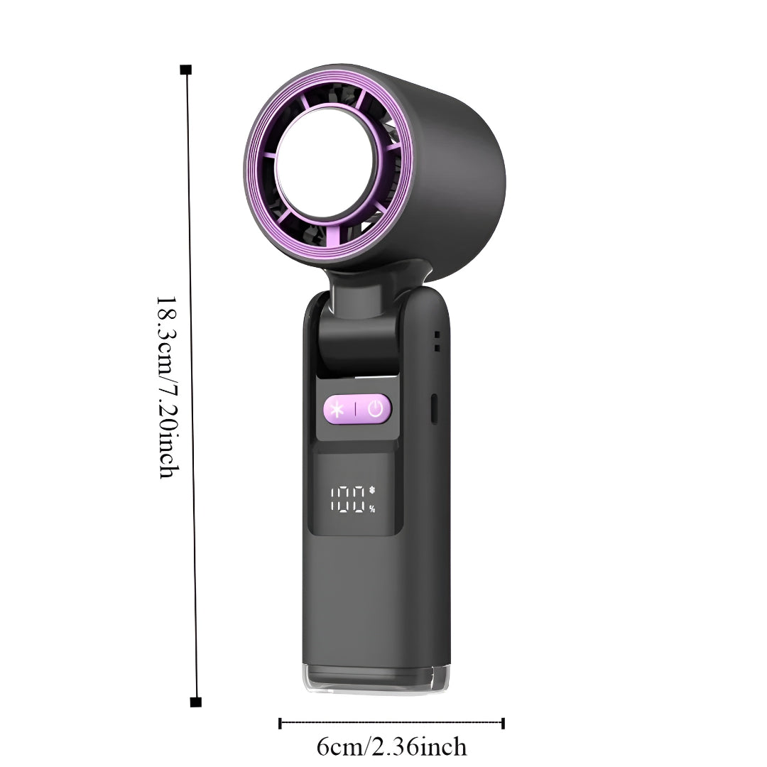 Portable Handheld Cooling Fan With Digital Display