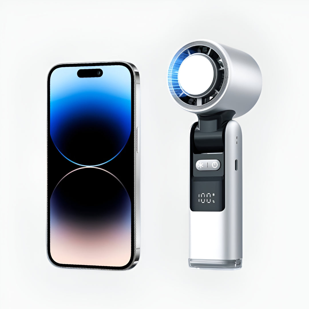 Portable Handheld Cooling Fan With Digital Display