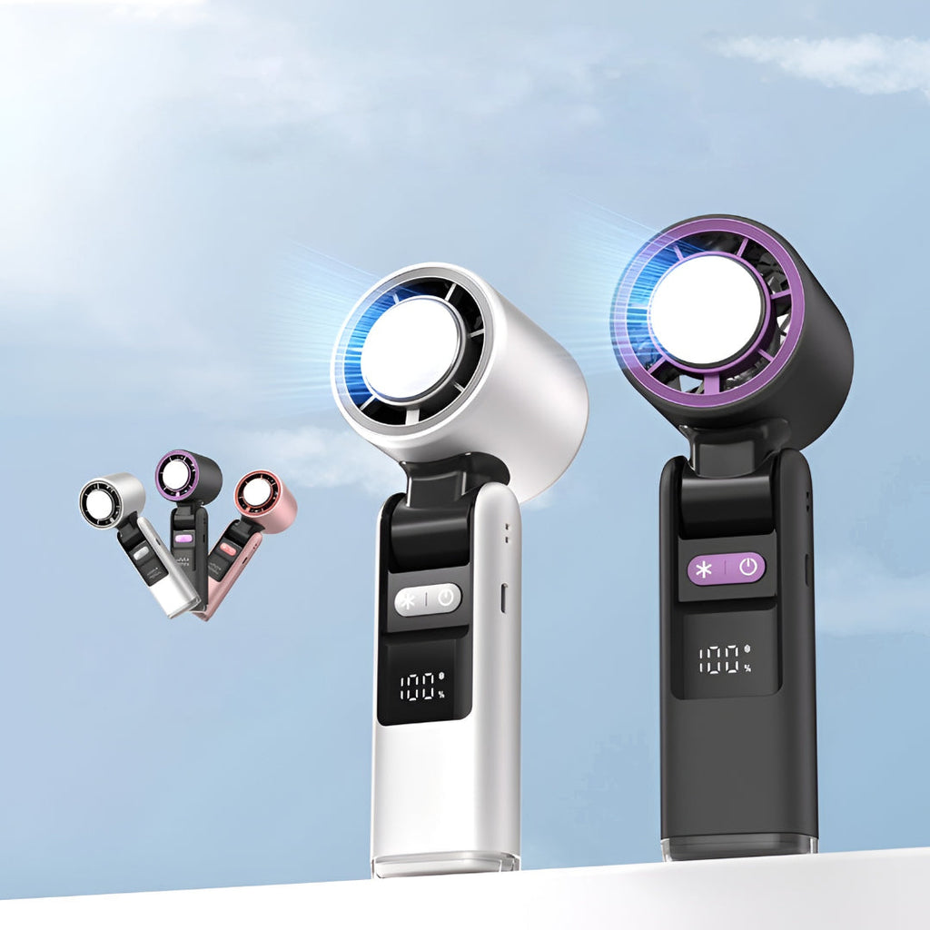 Portable Handheld Cooling Fan With Digital Display