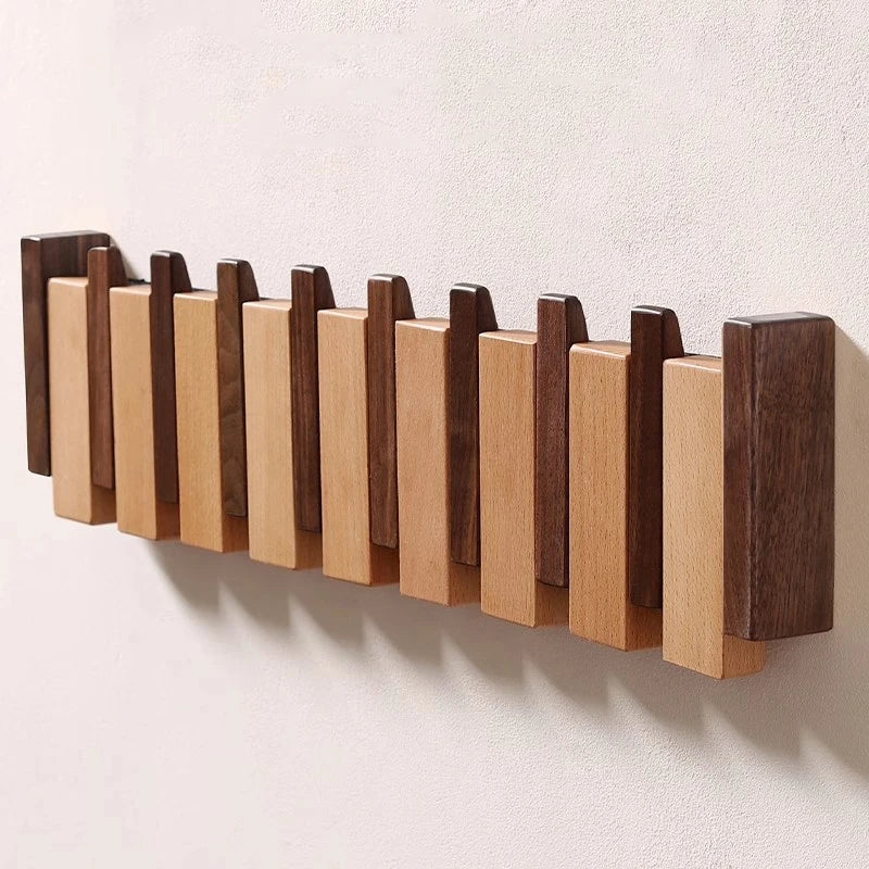 Piano Style Wall Mounted Folding Hook Storage Rack