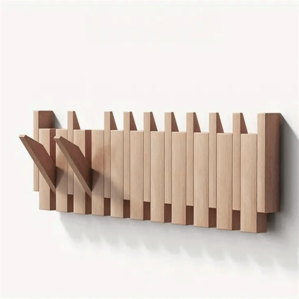 Piano Style Wall Mounted Folding Hook Storage Rack