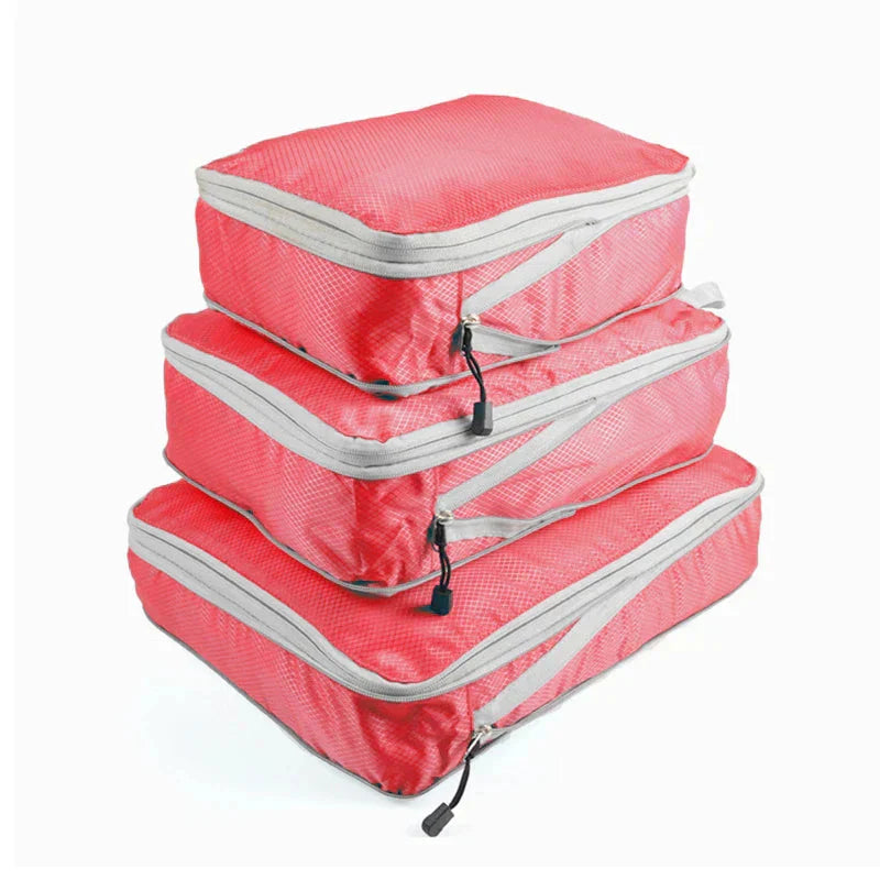 Travel Compression Storage Cube Set with Mesh Window