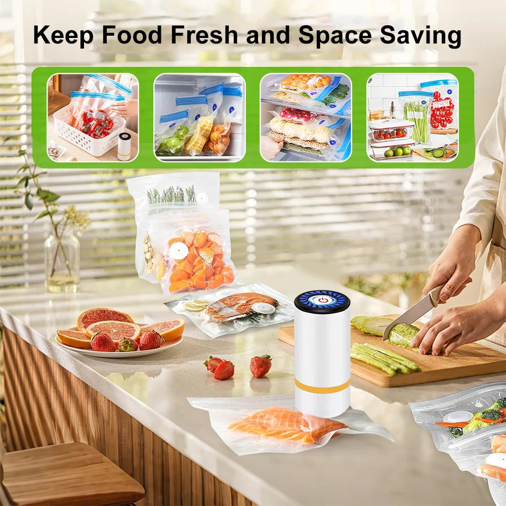 Portable Electric Vacuum Sealer Pump Rechargeable Device
