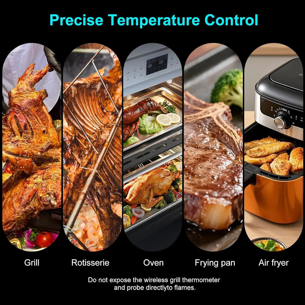Bluetooth Wireless Meat Thermometer Dual Sensor 150m Range