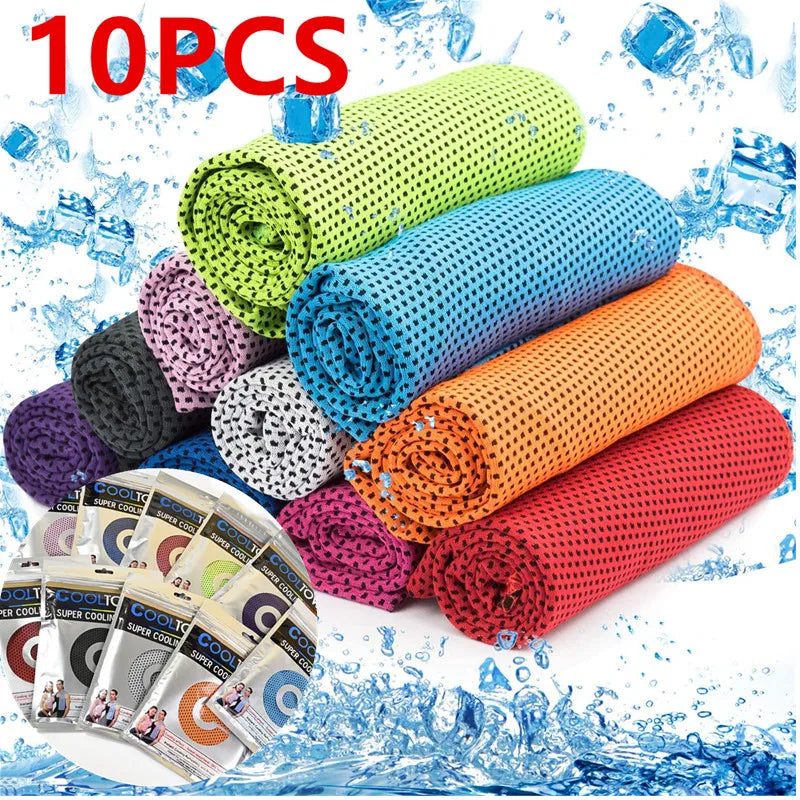 Quick Dry Cooling Towel with Textured Dot Pattern