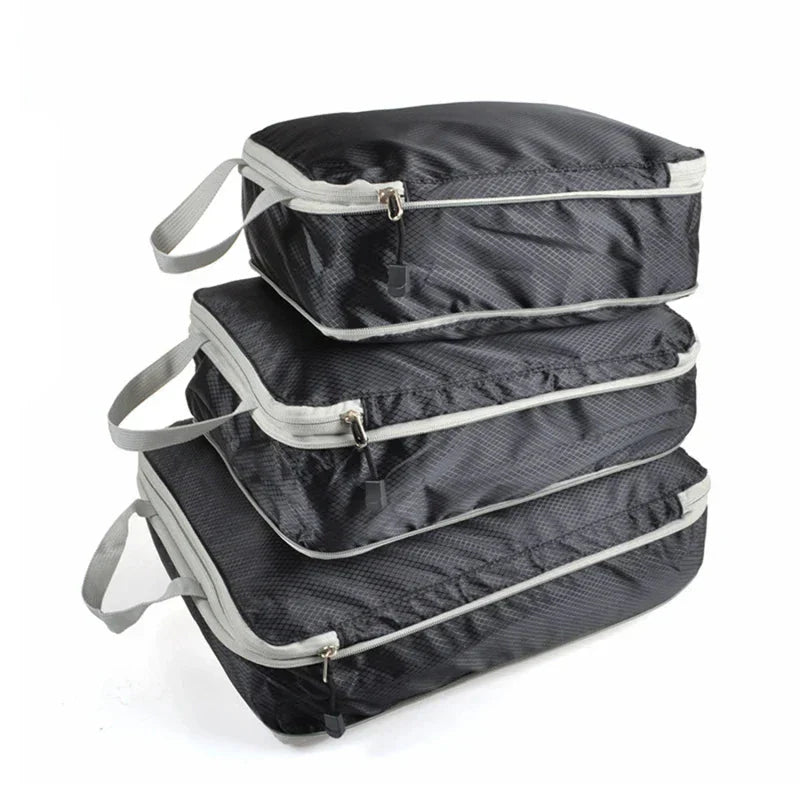 Travel Compression Storage Cube Set with Mesh Window