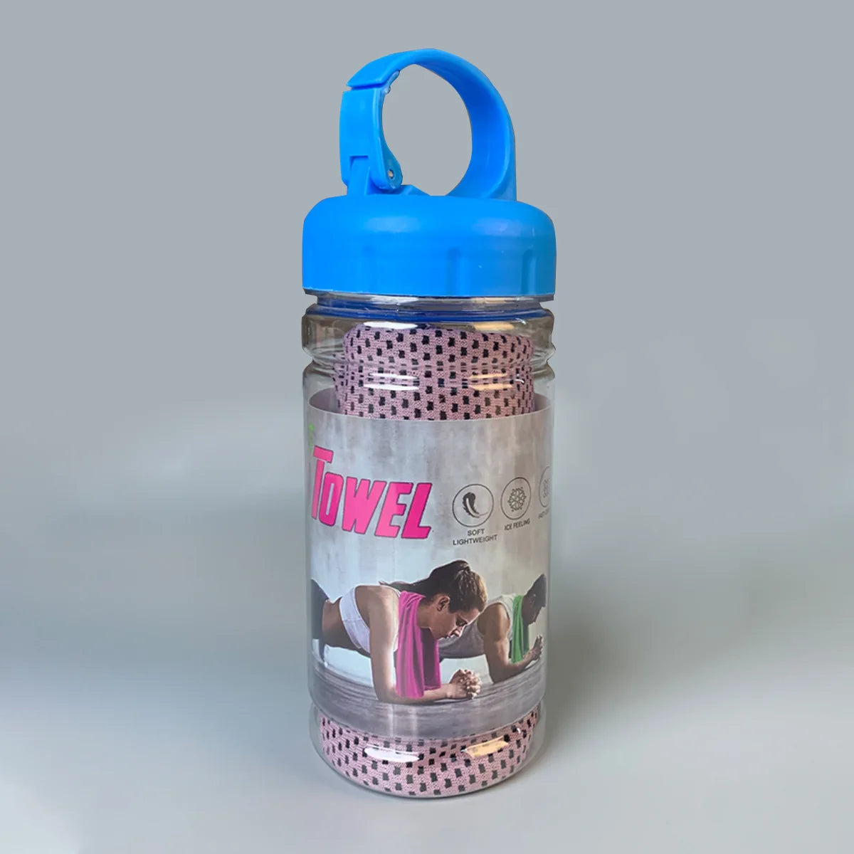 Portable Quick Dry Cooling Towel with Storage Bottle