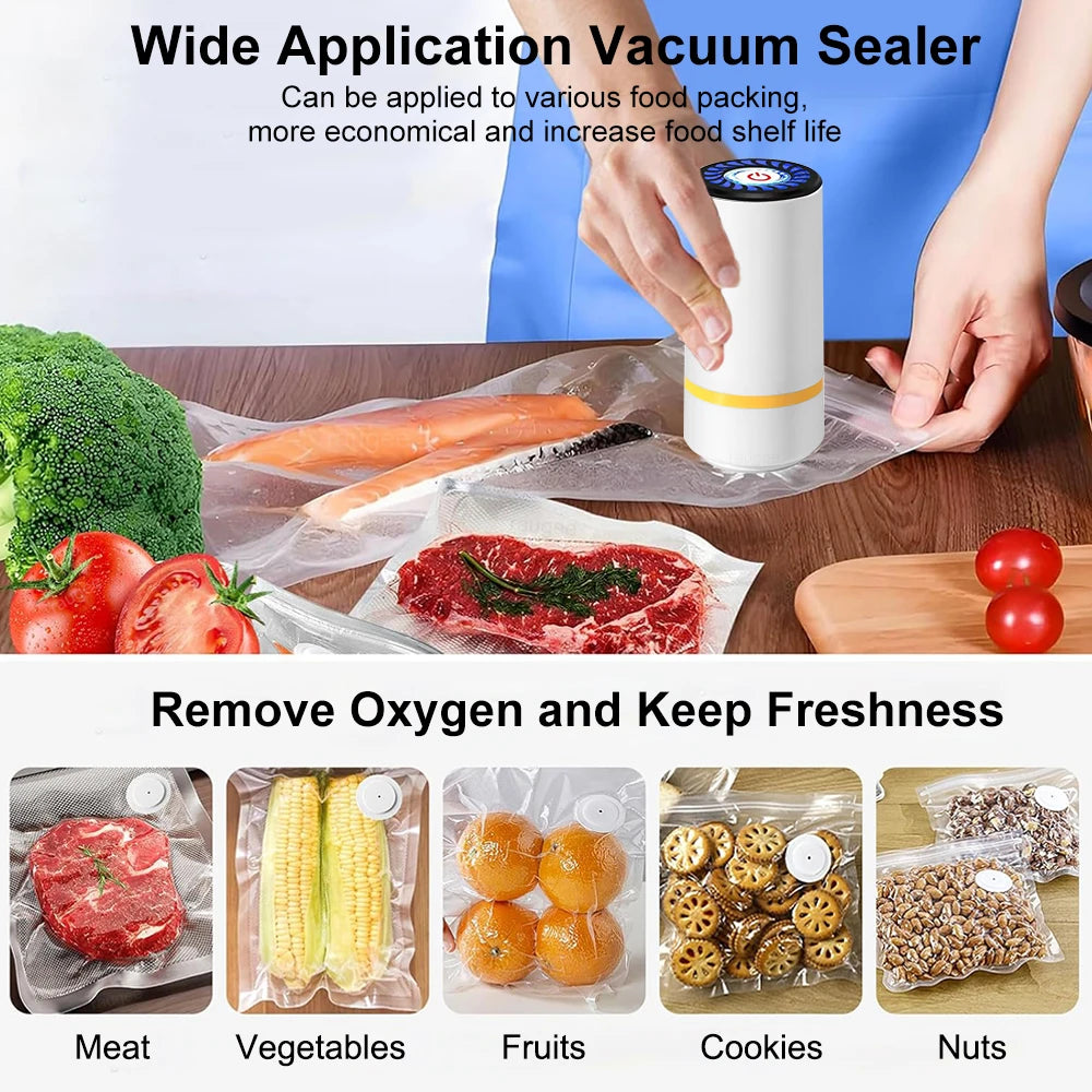 Portable Electric Vacuum Sealer Pump Rechargeable Device