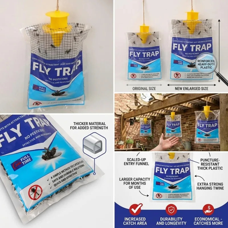 Disposable Hanging Fly Trap Bag with Water Soluble Bait