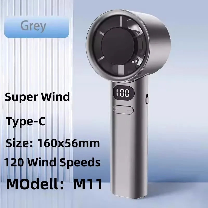 Portable USB Hanging Neck Fan LED Display 8000mAh Battery