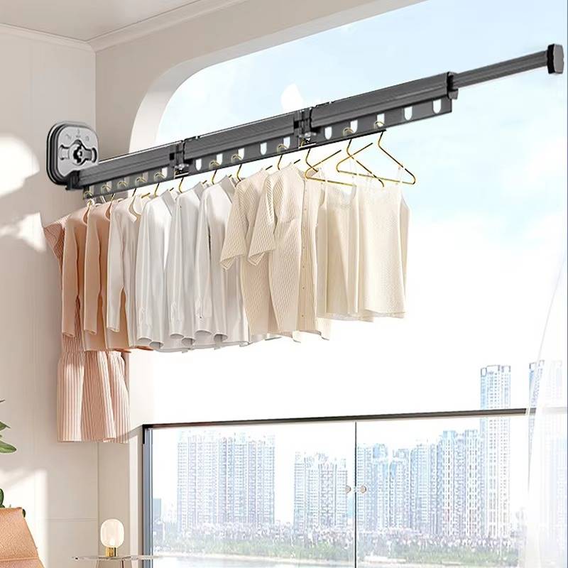 Wall Mounted Foldable Clothes Drying Rack Adjustable