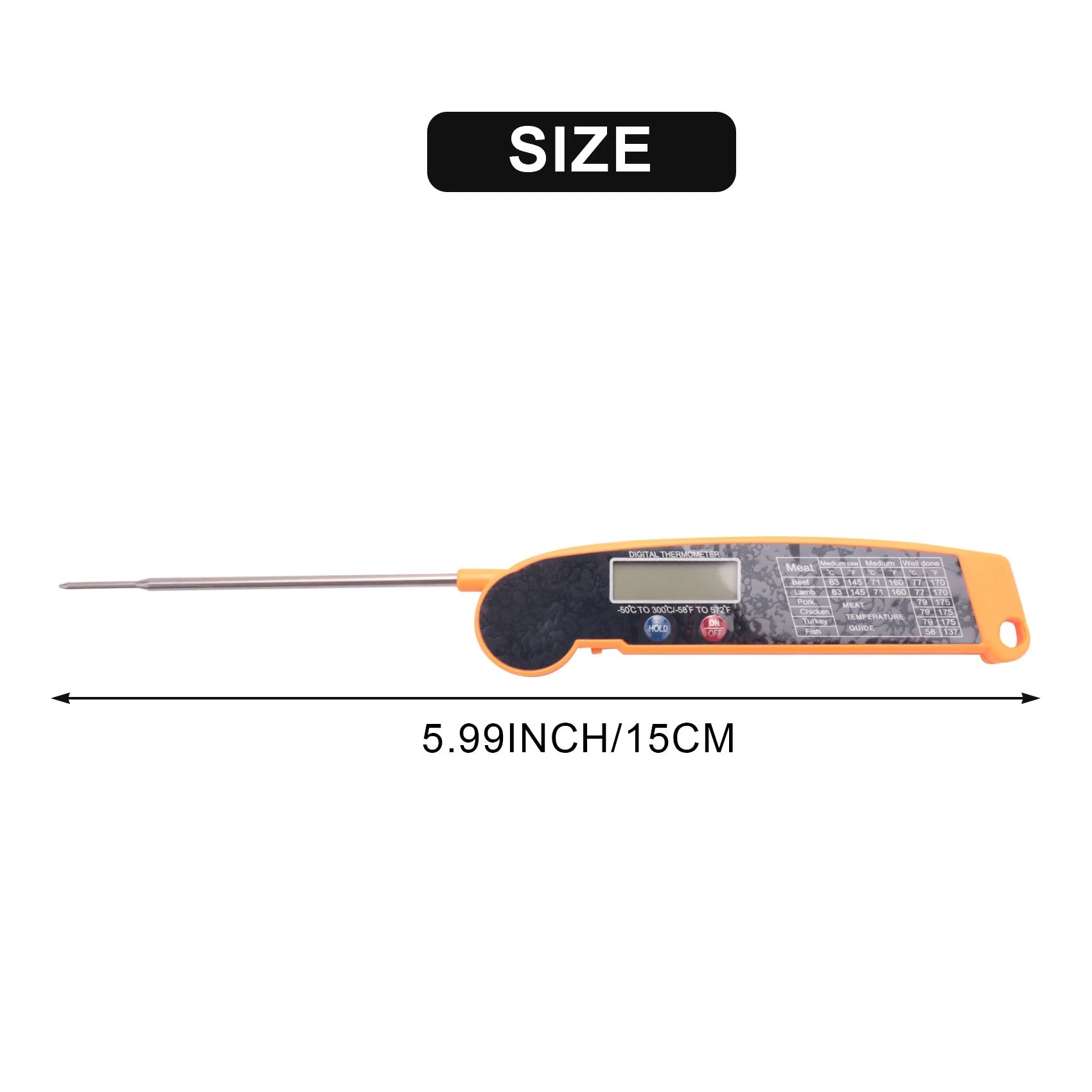 Digital Instant Read Food Thermometer with Folding Probe