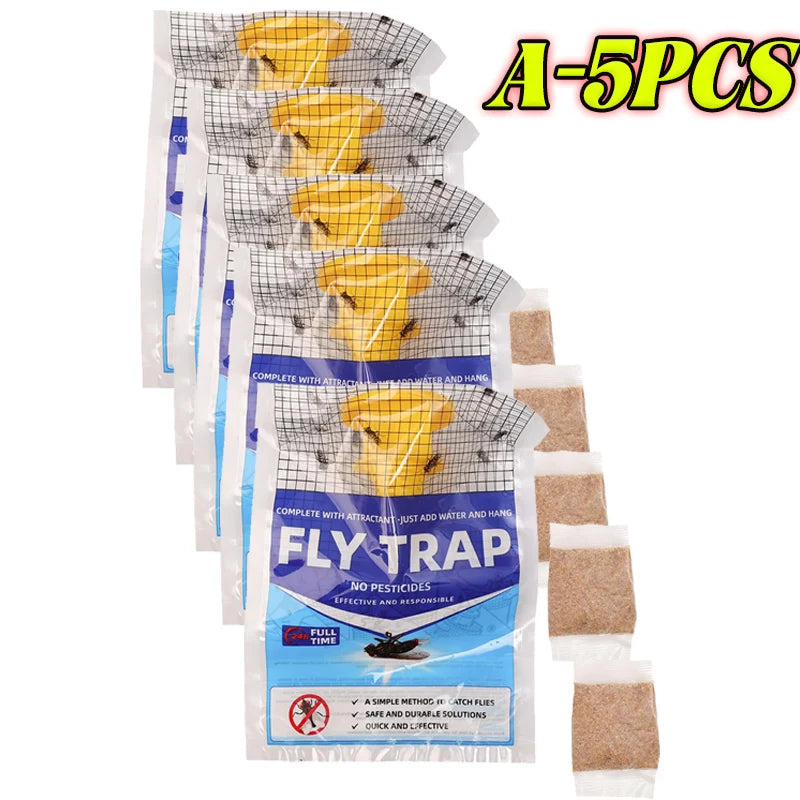 Disposable Hanging Fly Trap Bag with Water Soluble Bait