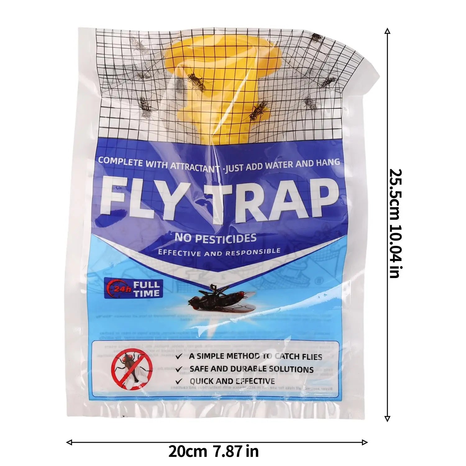 Disposable Hanging Fly Trap Bag with Water Soluble Bait