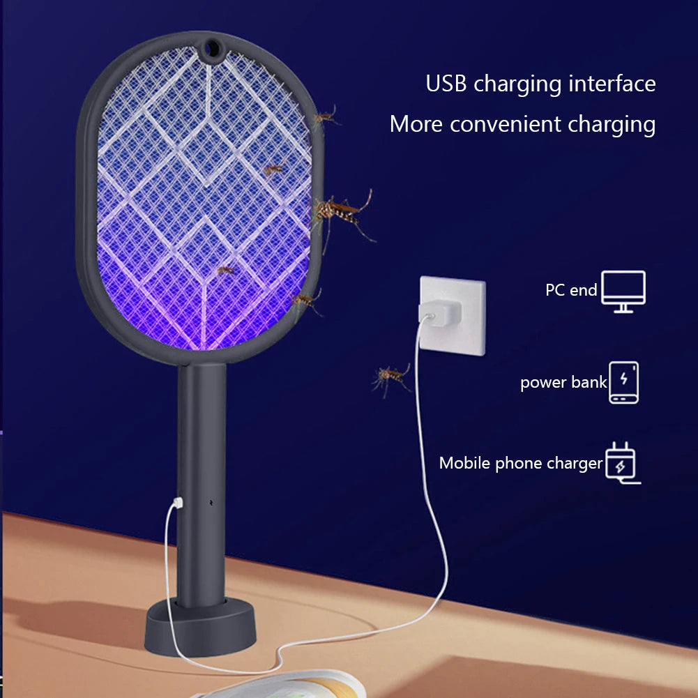 USB Rechargeable Electric Mosquito Swatter UV Light
