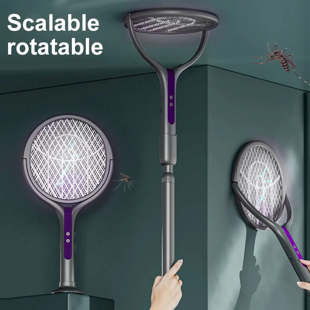 Rechargeable Electric Fly Swatter Extendable Handle