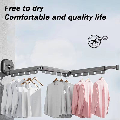 Wall Mounted Foldable Clothes Drying Rack Adjustable