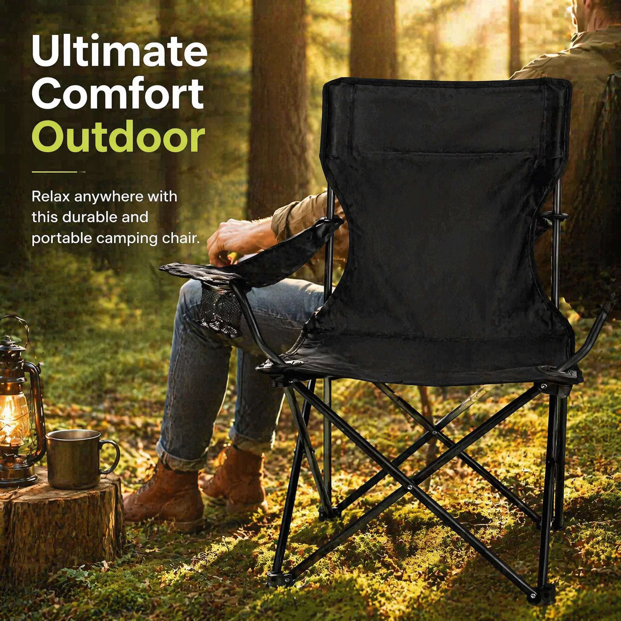 Compact Folding Outdoor Chair with Carry Bag