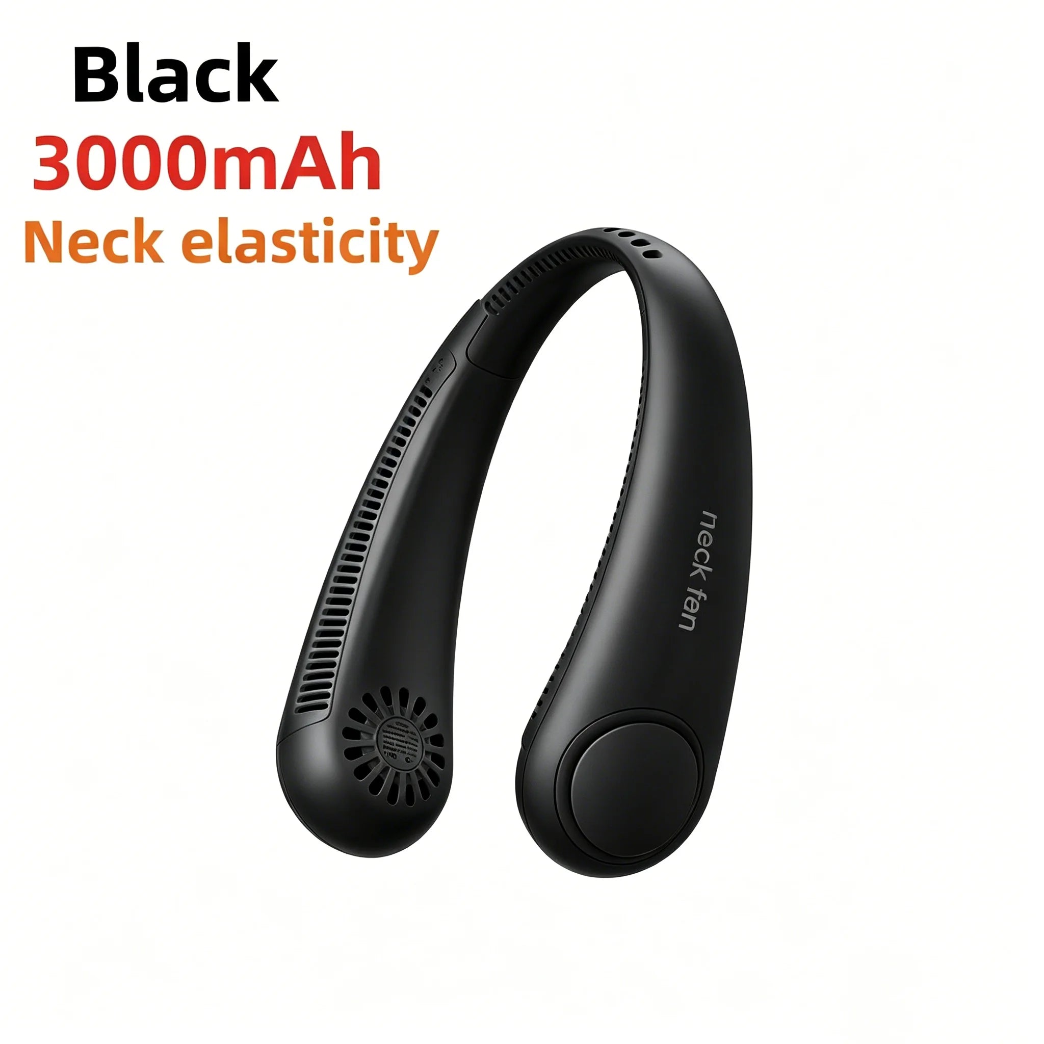 Portable USB Hanging Neck Fan LED Display 8000mAh Battery