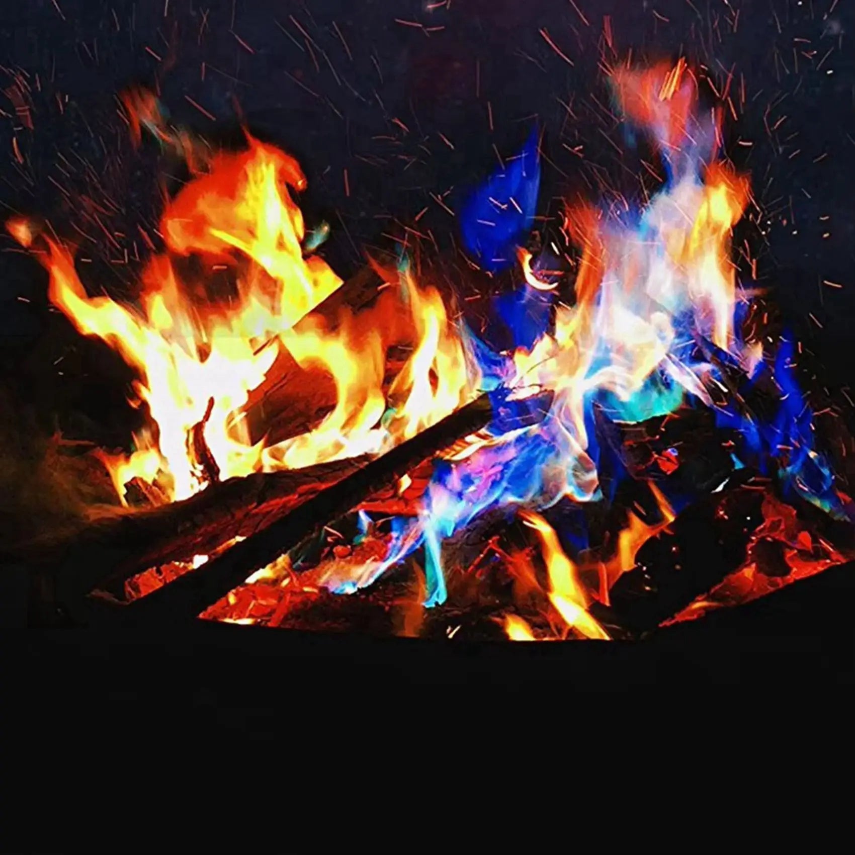 40 Stück Farbwechsel-Feuerpakete für Feuerstellen und Lagerfeuer