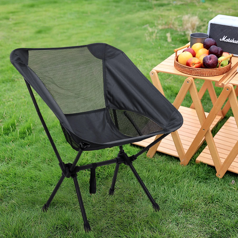Foldable Outdoor Chair with High Back and Carry Bag