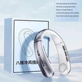 Portable Rechargeable Hanging Neck Fan LED Display 8000mAh