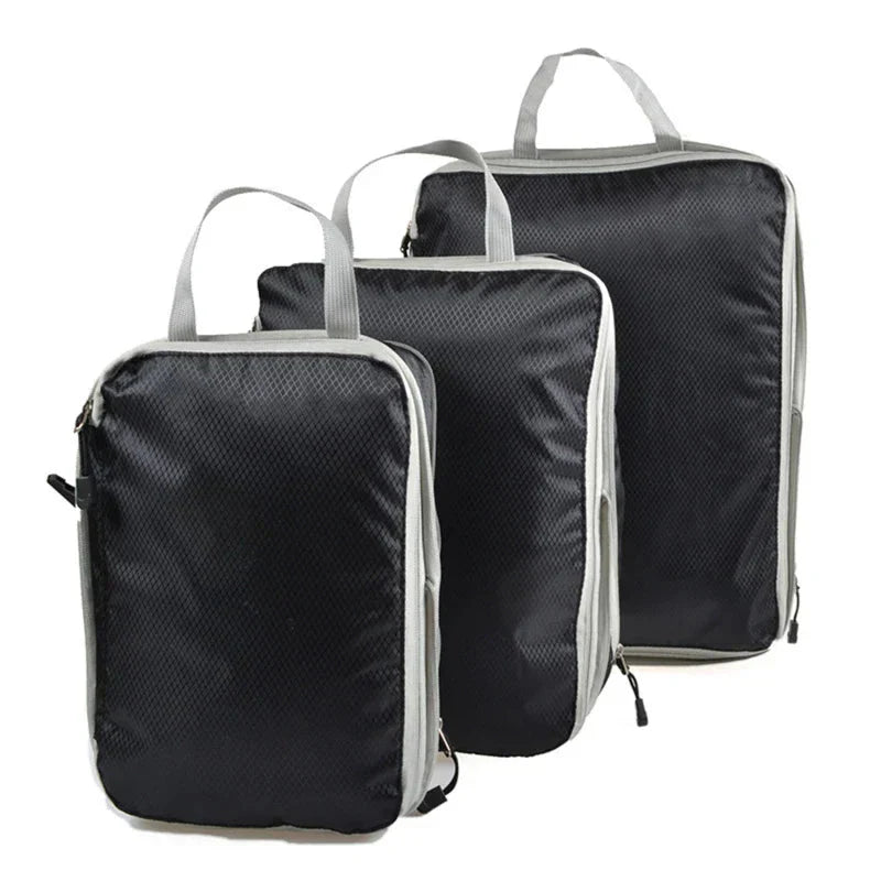 Travel Compression Storage Cube Set with Mesh Window