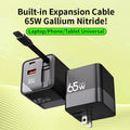 65W USB C Fast Charger with Integrated Charging Cable