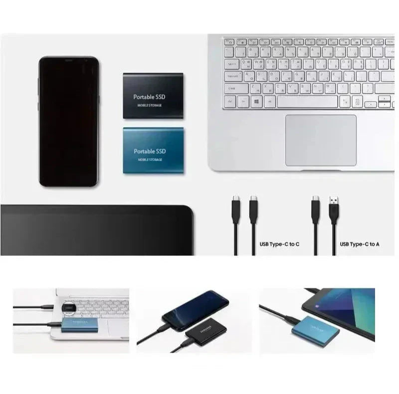 Portable 2TB USB C External Storage Drive