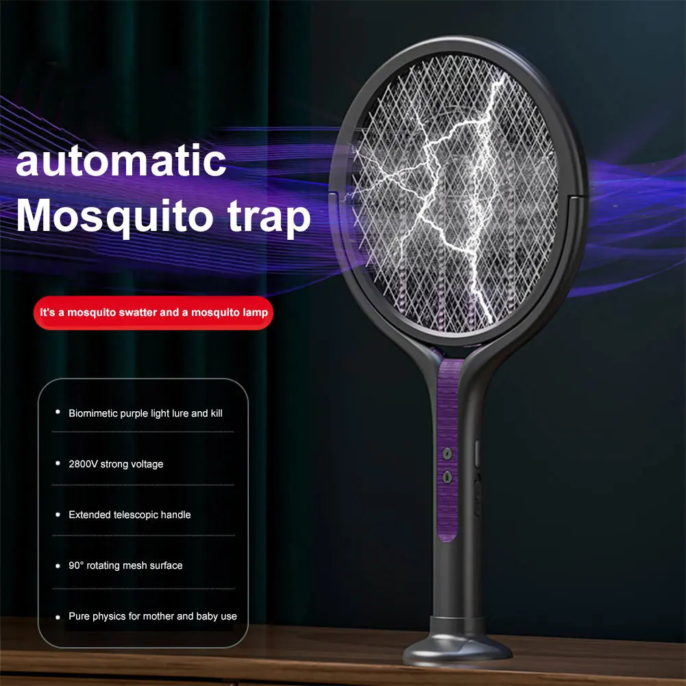 Rechargeable Electric Fly Swatter Extendable Handle