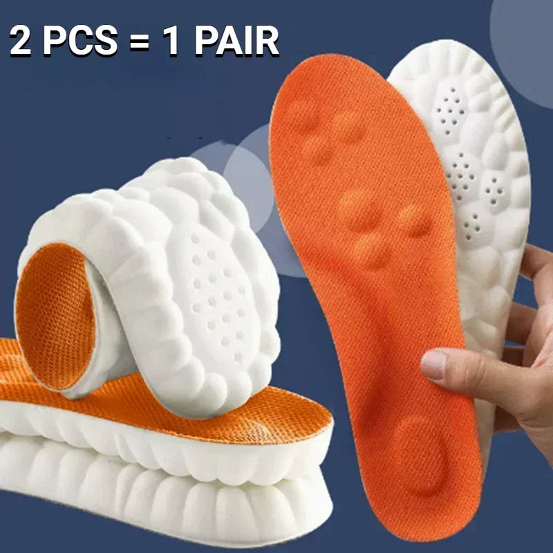 4D-Massage-Schuhsohlen mit Fußgewölbeunterstützung und Stoßdämpfung