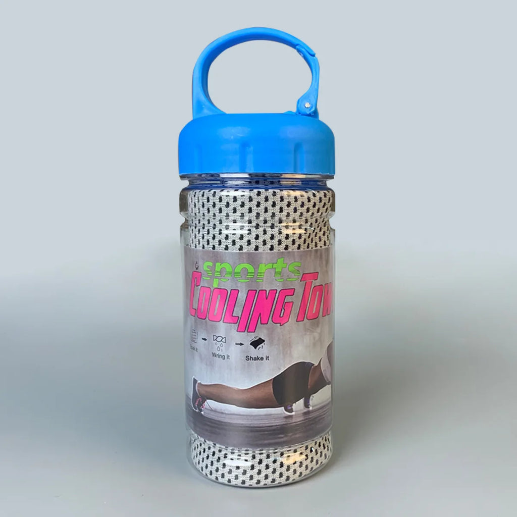 Portable Quick Dry Cooling Towel with Storage Bottle