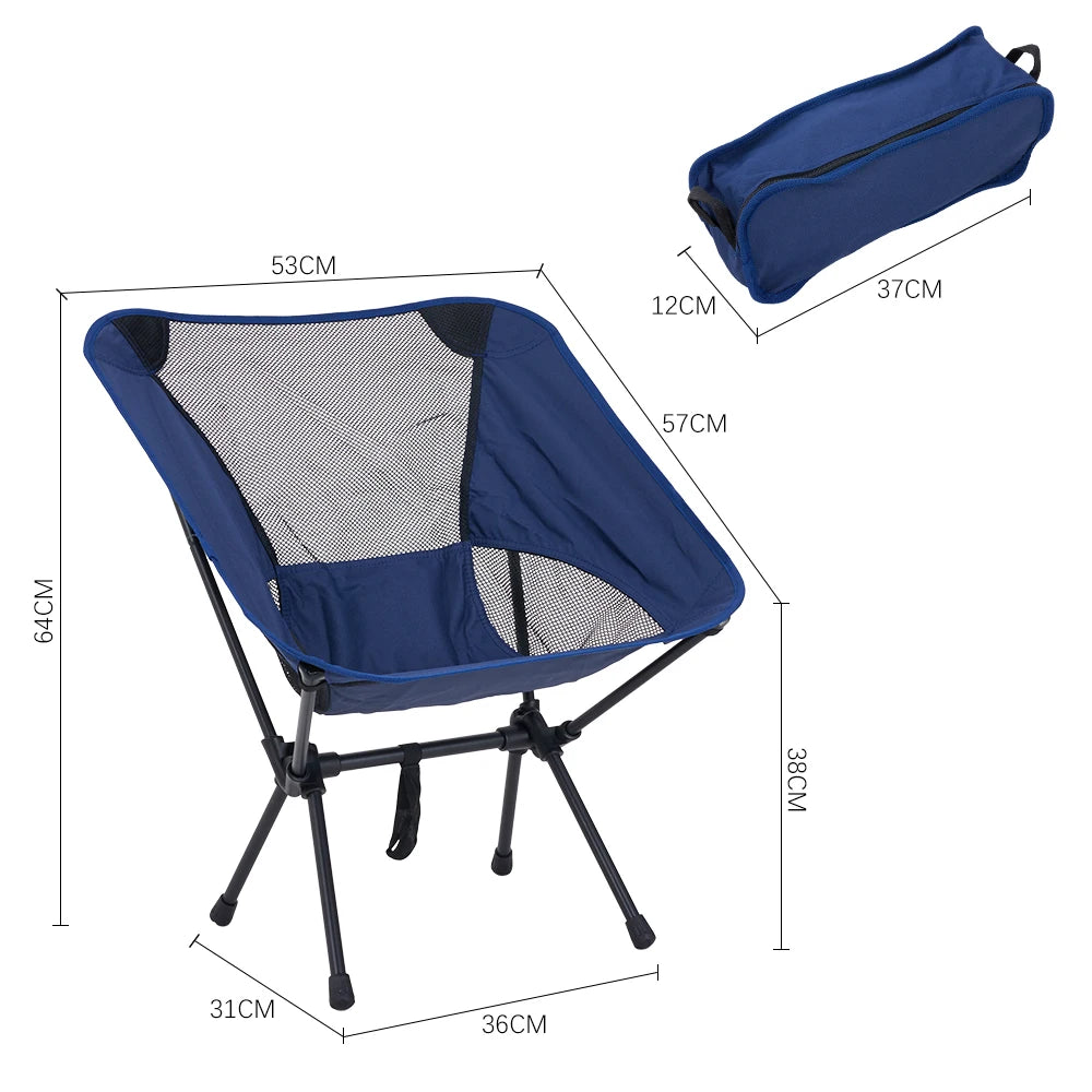 Foldable Outdoor Chair with High Back and Carry Bag