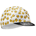 White Cycling Cap Beer Theme Graphic Peak Design Cap
