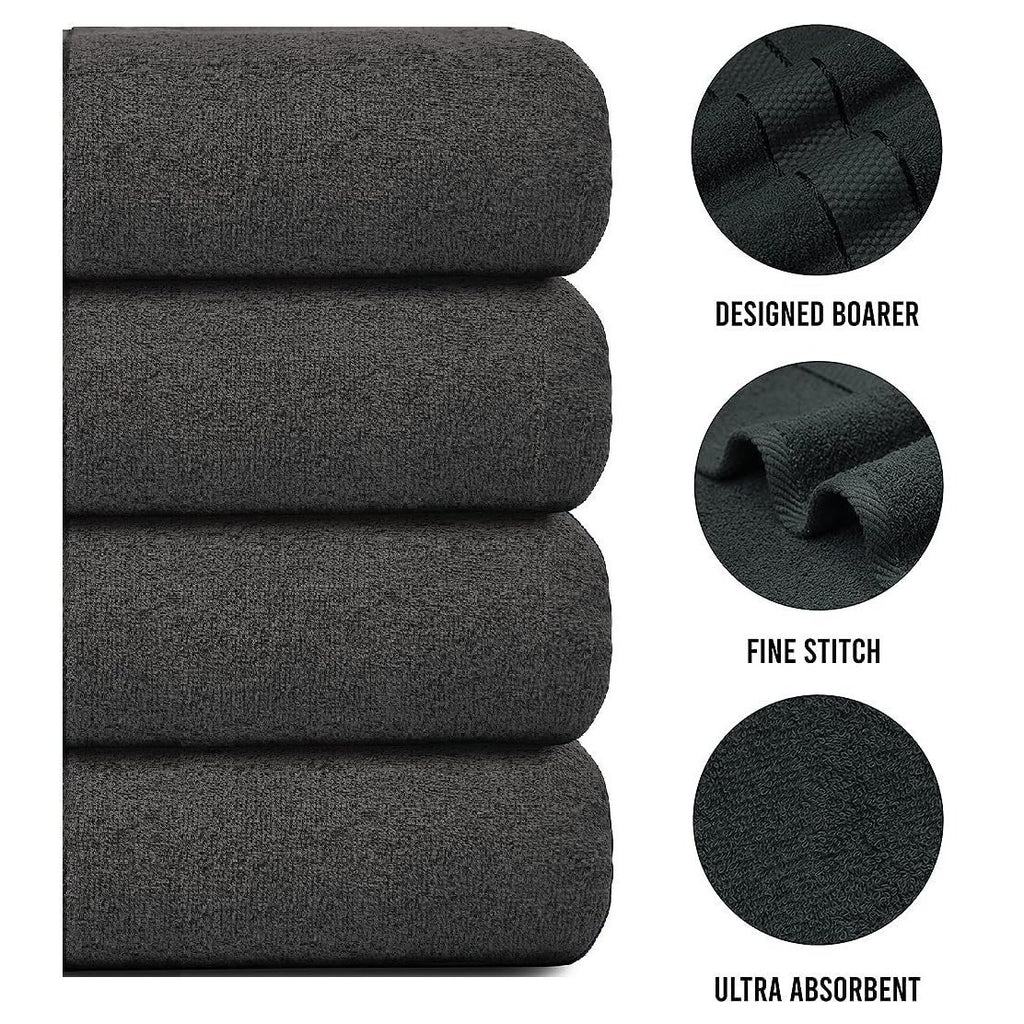 4-teiliges übergroßes Badetuch-Set 75 × 150 cm saugfähig