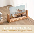 Acrylic Photo Frame with Wooden U-Shaped Base Modern Tabletop Display for Pictures 8x12 - Image 11