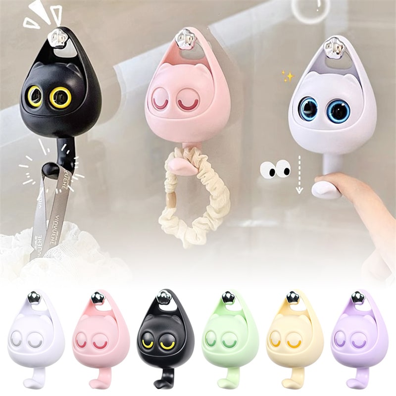 Adhesive Wall Hook Coat for Mounted Rack with Mechanical Cat Eye Design and Self-Adhesive Backing - Image 25