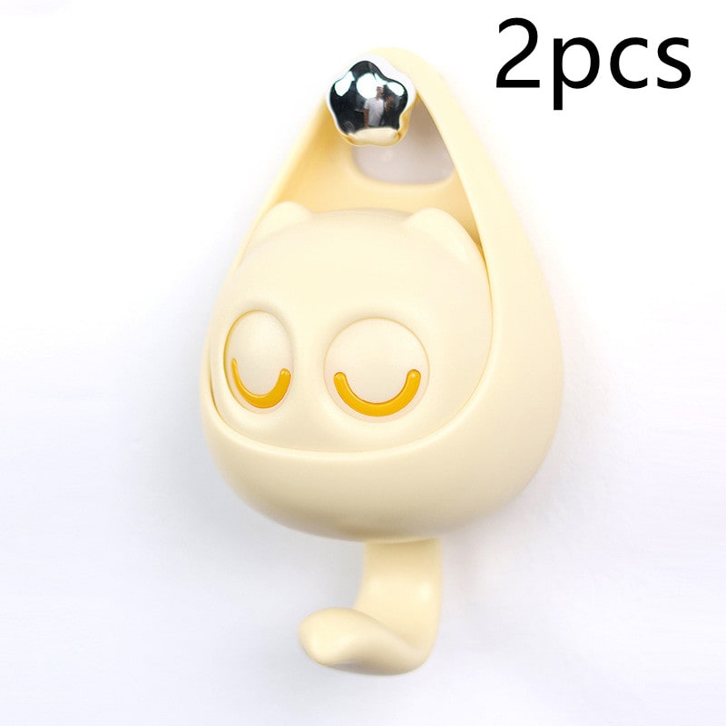 Adhesive Wall Hook Coat for Mounted Rack with Mechanical Cat Eye Design and Self-Adhesive Backing - Image 9