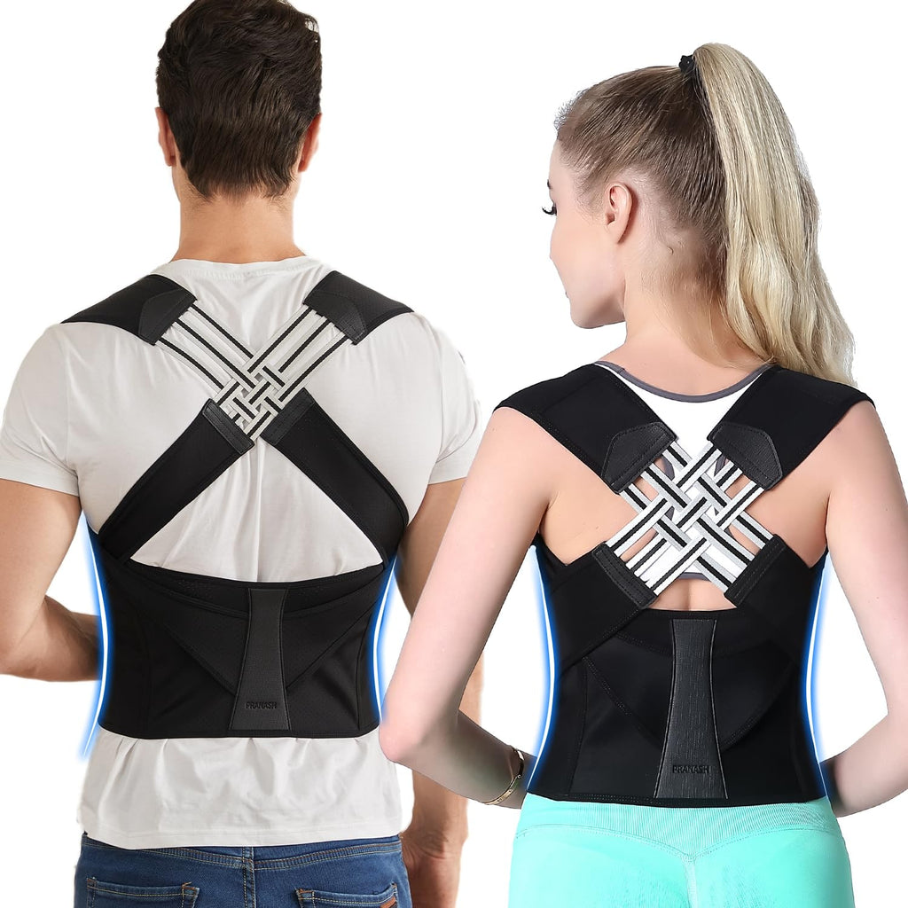Adjustable Posture Corrector Back Brace Support Breathable Shoulder Straps Padded - Image 1