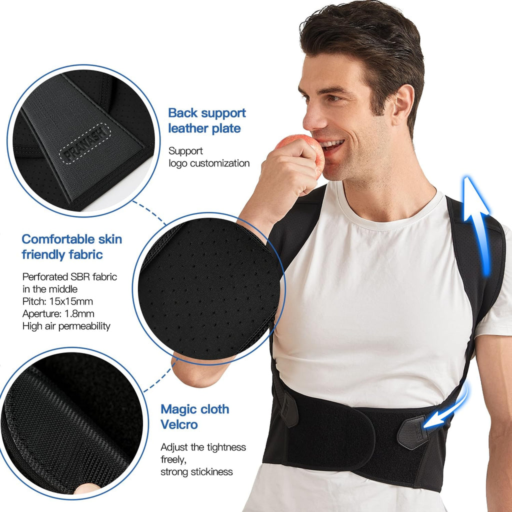 Adjustable Posture Corrector Back Brace Support Breathable Shoulder Straps Padded - Image 2