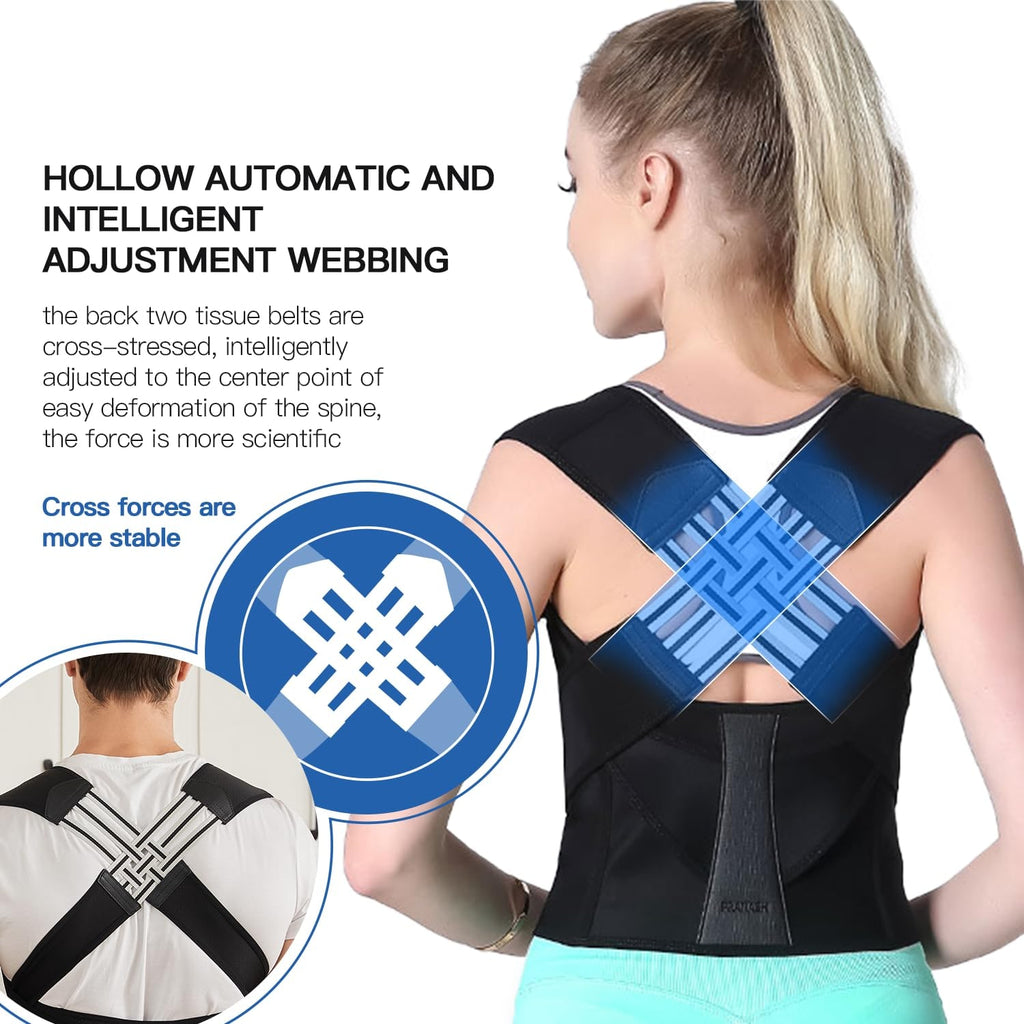 Adjustable Posture Corrector Back Brace Support Breathable Shoulder Straps Padded - Image 3