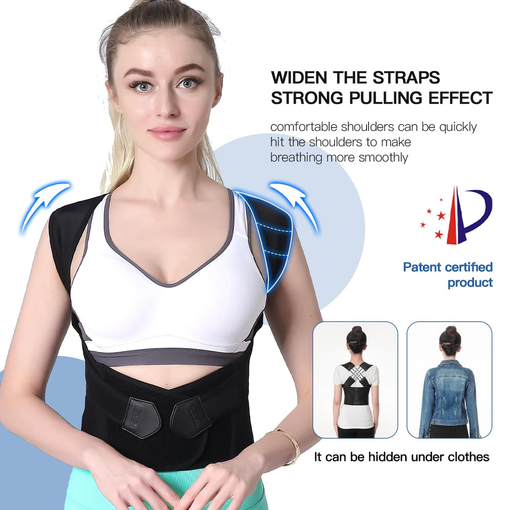 Adjustable Posture Corrector Back Brace Support Breathable Shoulder Straps Padded - Image 4