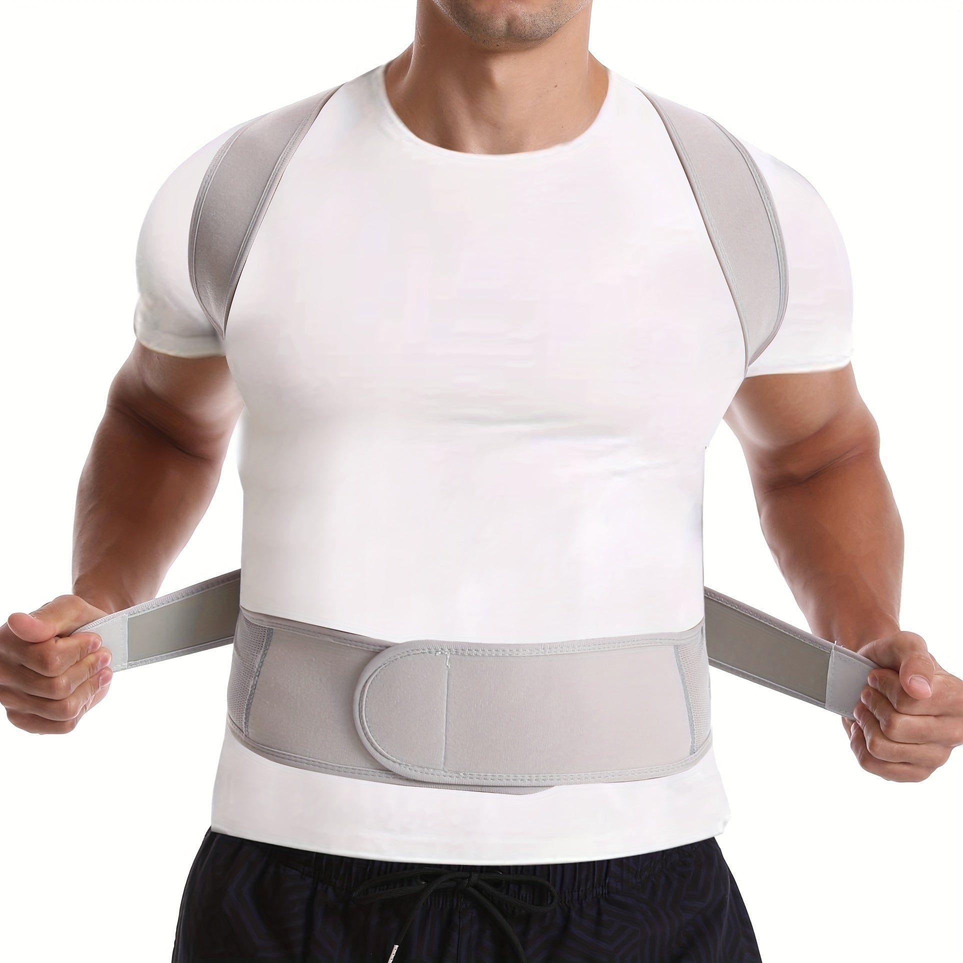 Adjustable Posture Corrector Back Support Brace Breathable Mesh Padded Straps - Image 2