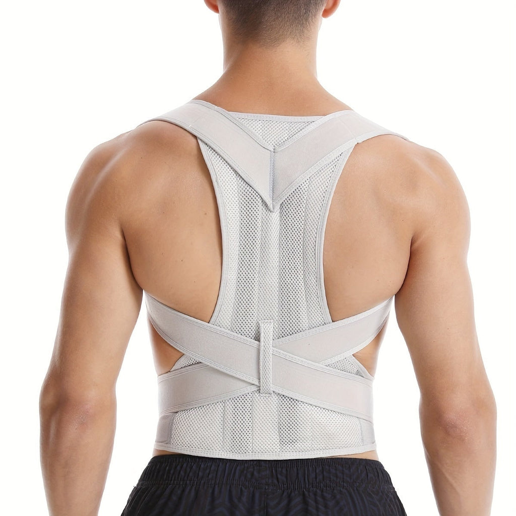 Adjustable Posture Corrector Back Support Brace Breathable Mesh Padded Straps - Image 3