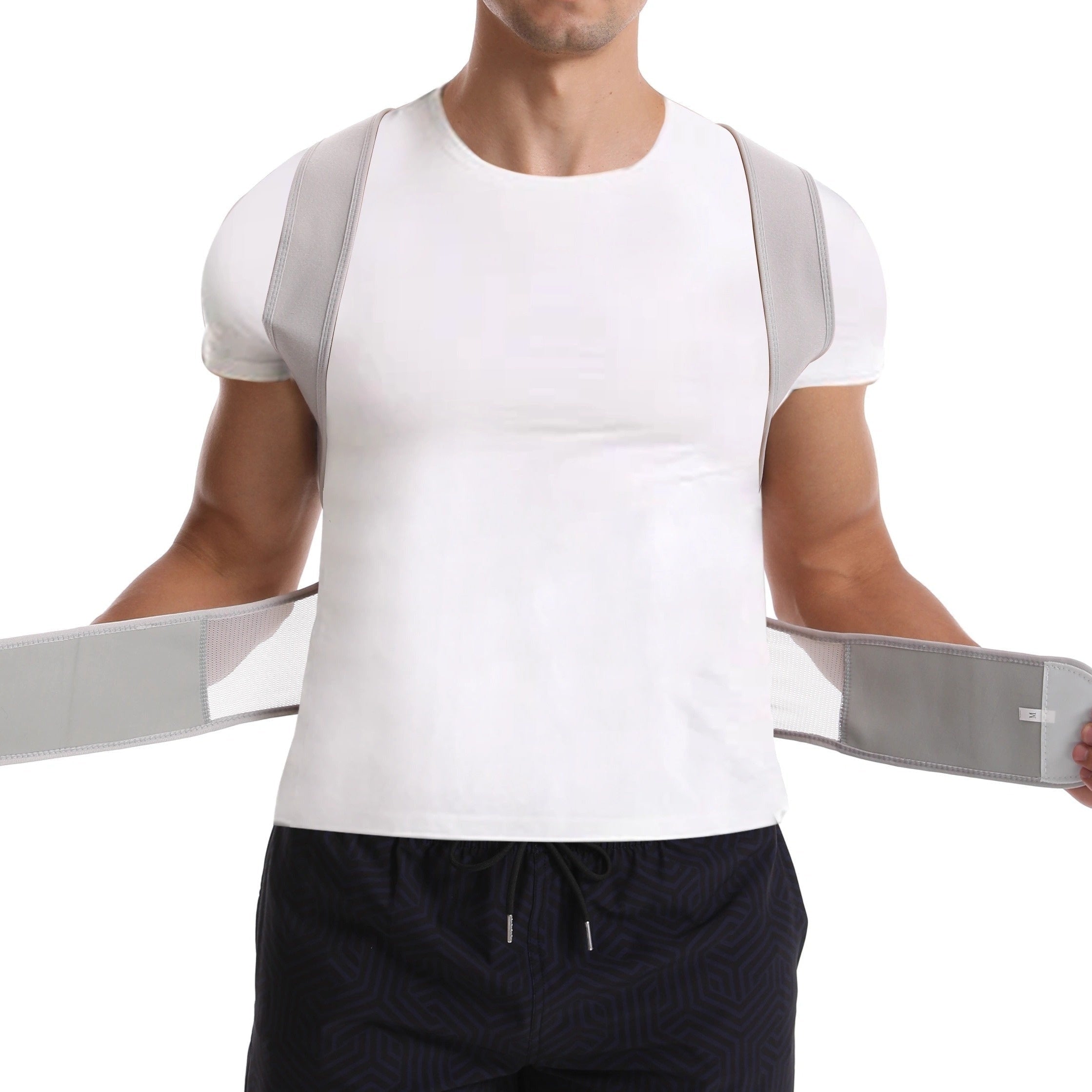 Adjustable Posture Corrector Back Support Brace Breathable Mesh Padded Straps - Image 8