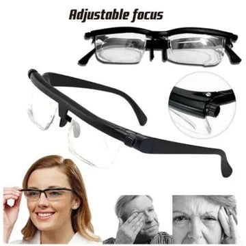 Adjustable Reading Glasses with Dial Control and Rectangular Lens Frame - Image 3