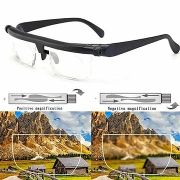 Adjustable Reading Glasses with Dial Control and Rectangular Lens Frame - Image 4