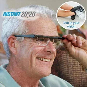 Adjustable Reading Glasses with Dial Control and Rectangular Lens Frame - Image 6