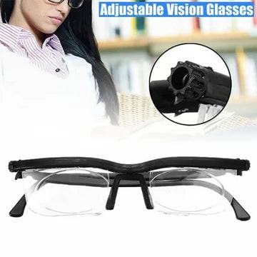 Adjustable Reading Glasses with Dial Control and Rectangular Lens Frame - Image 7